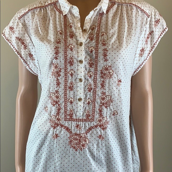 Maeve embroidered Riley cotton top Size S - Picture 5 of 7